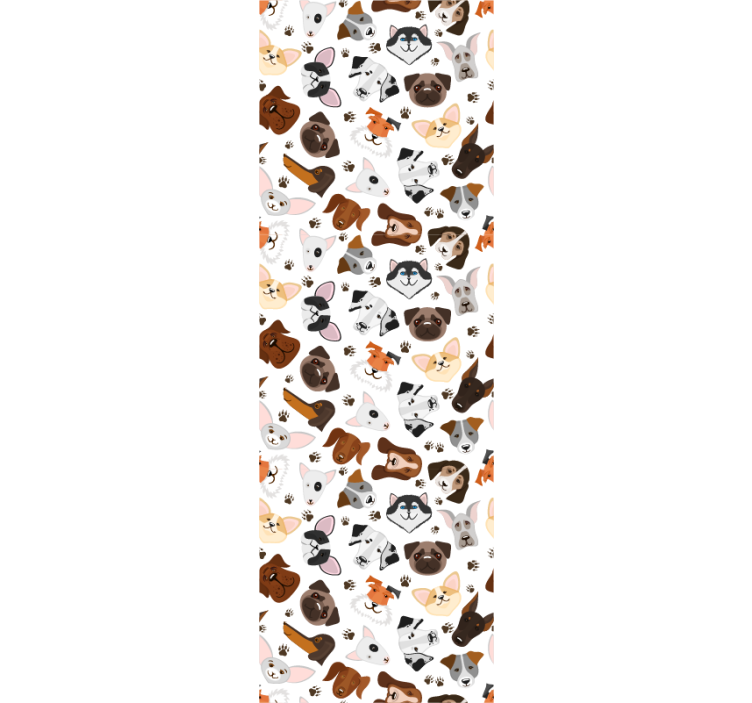 Hundesamling tapet med hunde - TenStickers
