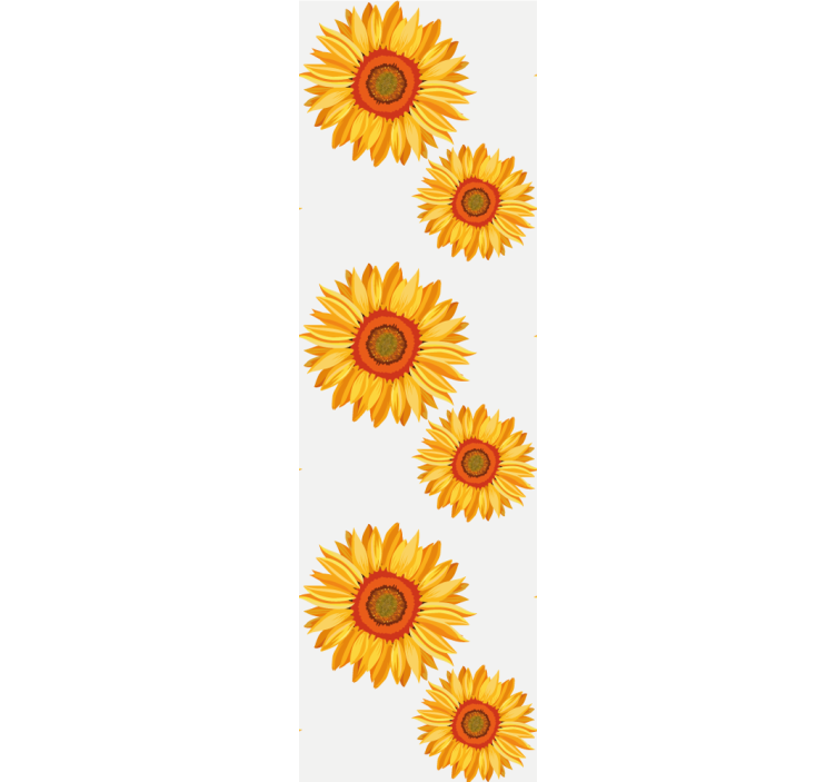 Solsikke array blomster tapet - TenStickers