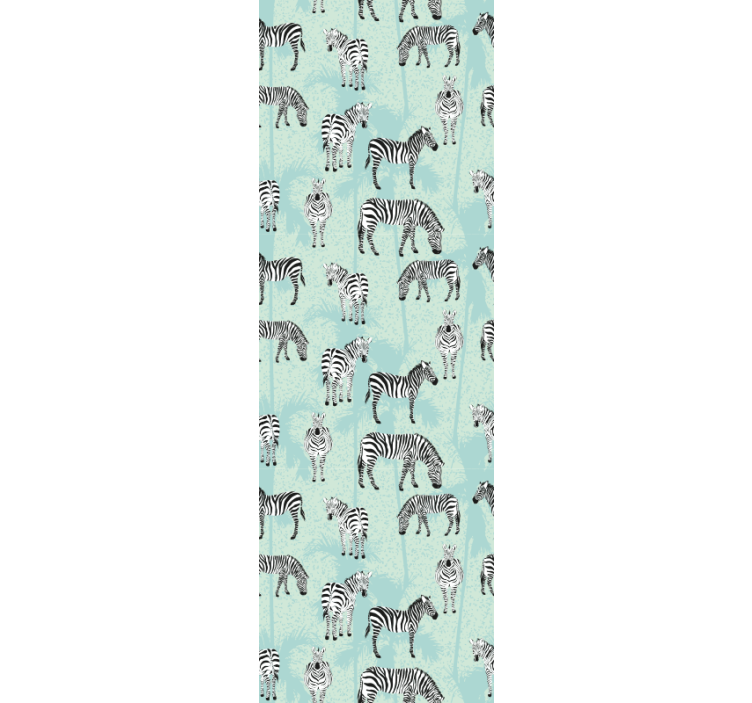 Zebra mønstre zebra tapet - TenStickers