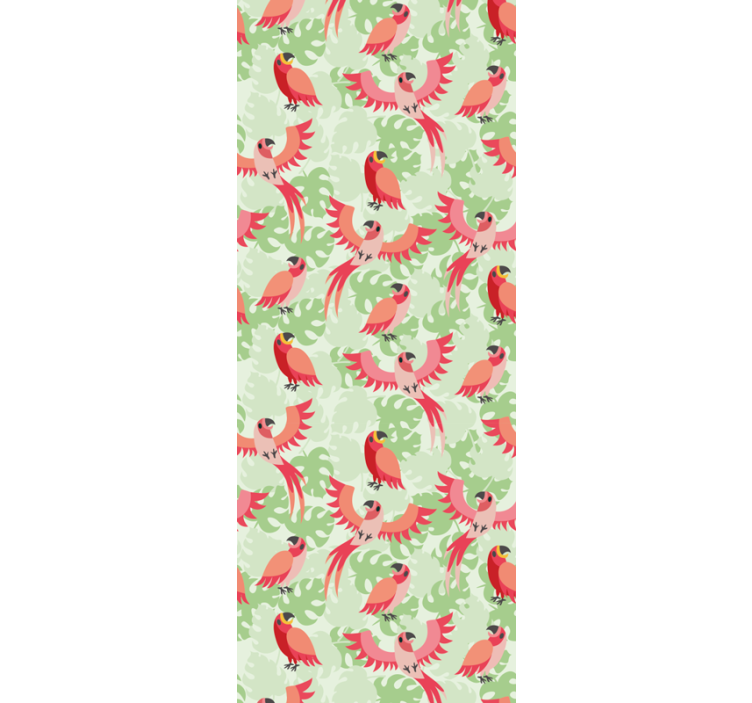 Papegøje mønster tapet med fugle - TenStickers