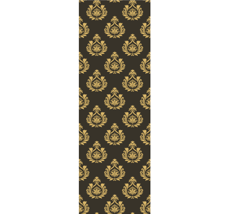 Udsmykket løvmotiv barok tapet - TenStickers