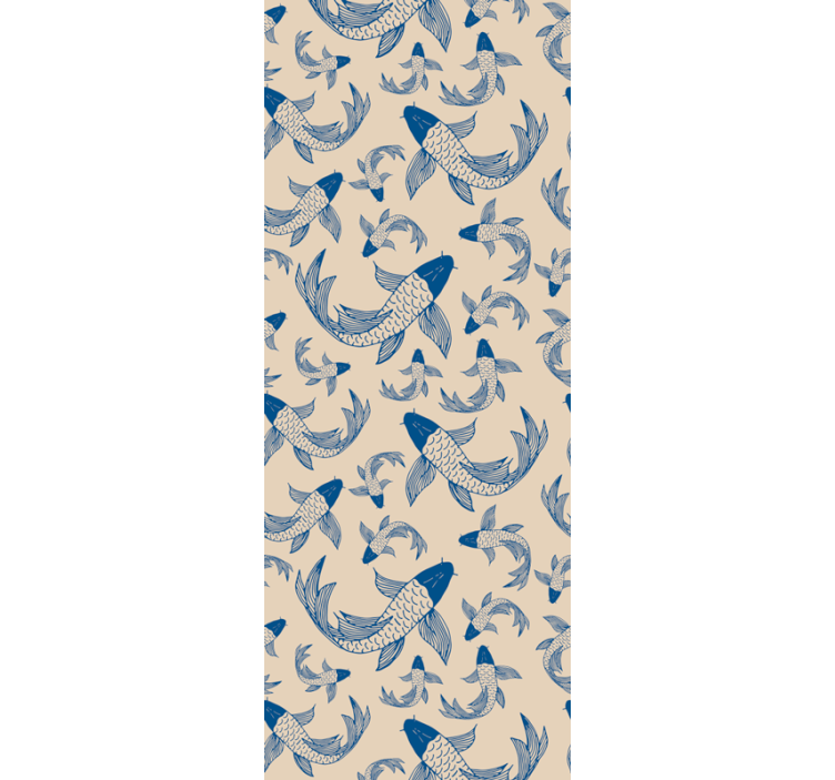 Koi fisk mønster tapet med dyr - TenStickers