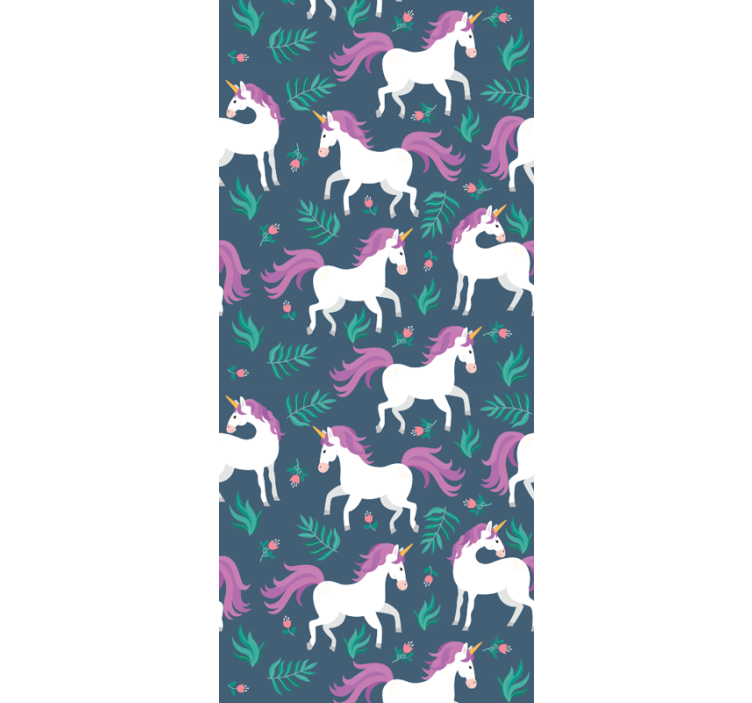 Enhjørning tapet til børneværelset - TenStickers