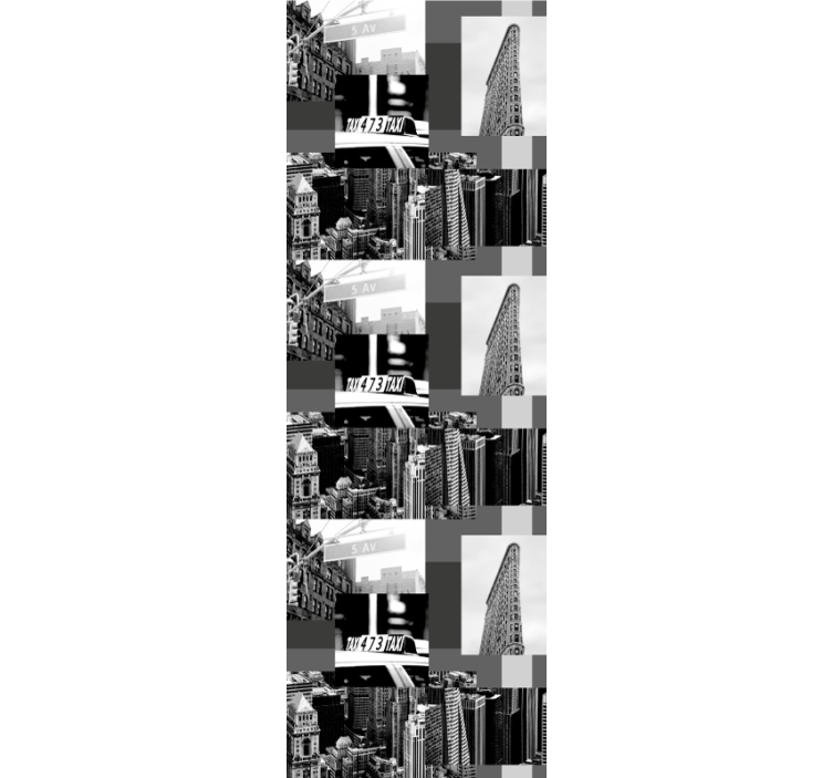 Urban collage mønster by tapet - TenStickers