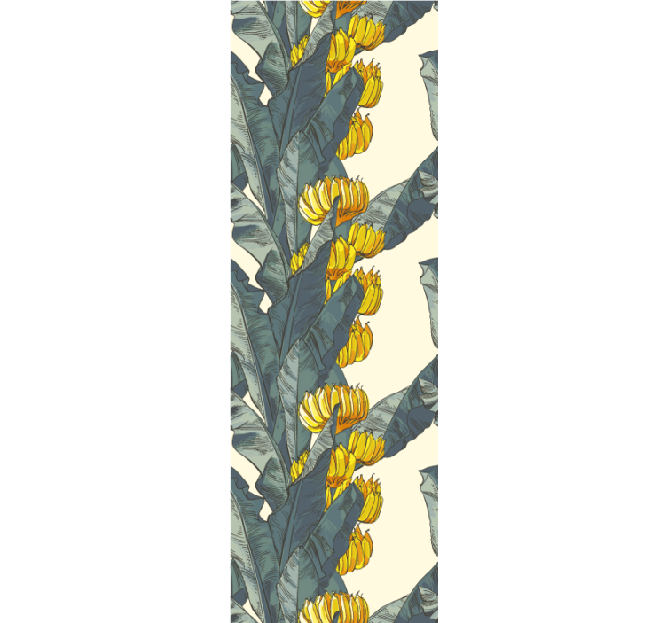 Bananblade blomster natur tapet - TenStickers