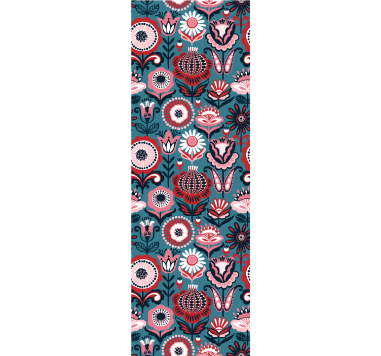 Dekorative blomster blomstret tapet - TenStickers