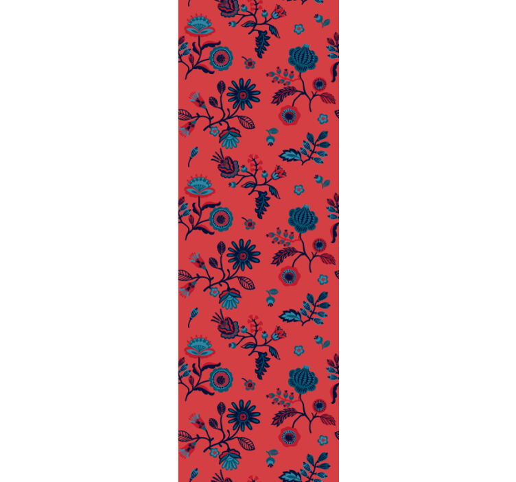 Blomstermønster overlay blomstret tapet - TenStickers