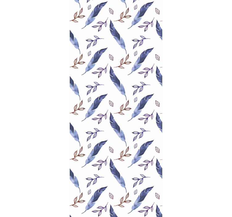 Blomster tapet med diagonalt blomstermønster - TenStickers