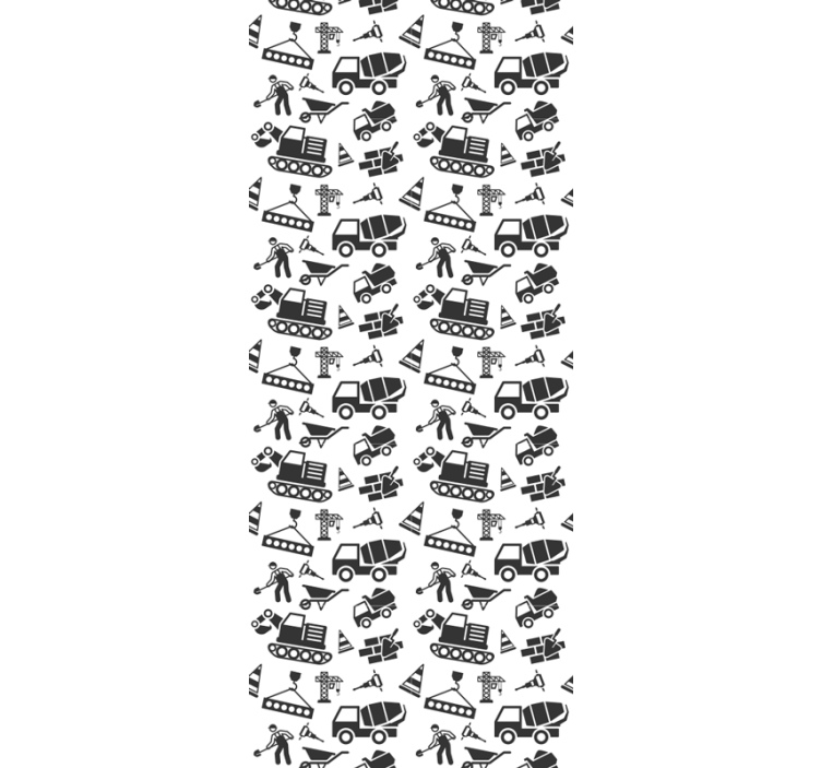 Monocolor gravemaskiner og lastbiler tapet - TenStickers