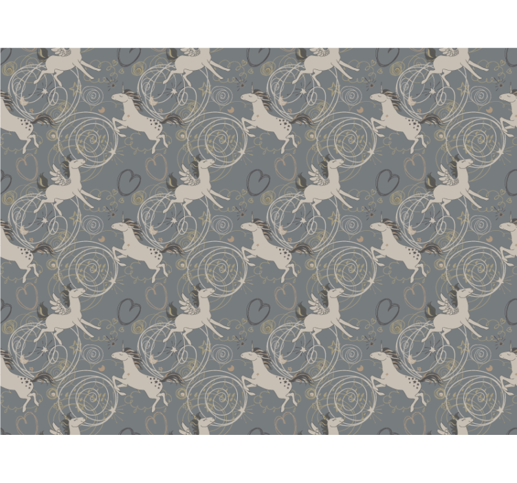 Fortryllede enhjørninger tapet med dyr - TenStickers