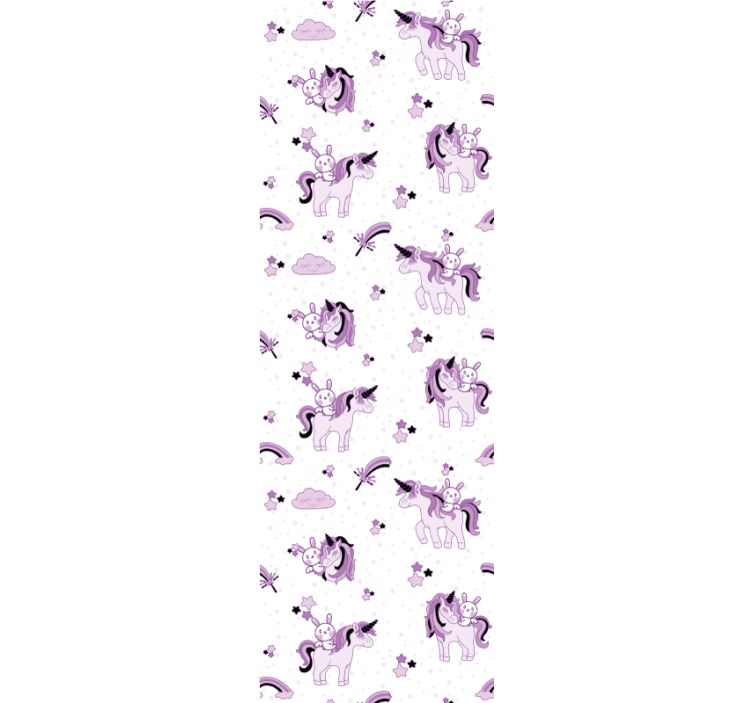 Enhjørning fantasi scene baby tapet - TenStickers