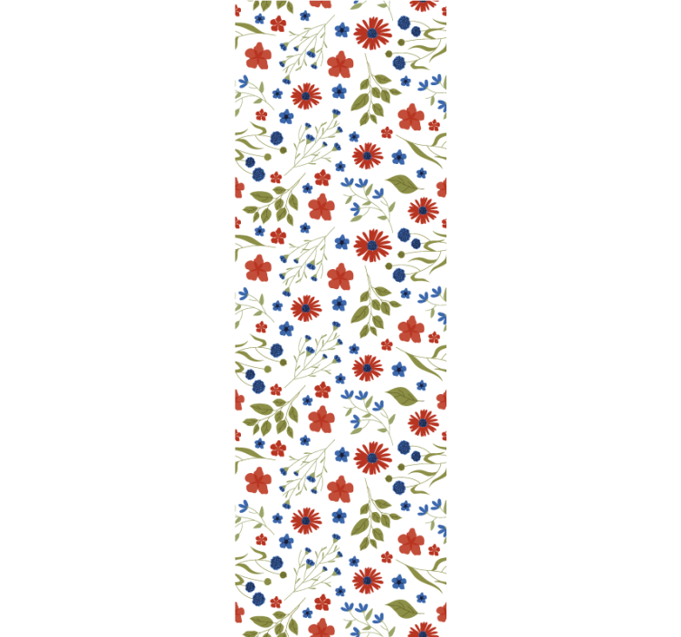 Blomstermotiv detalje blomster tapet - TenStickers