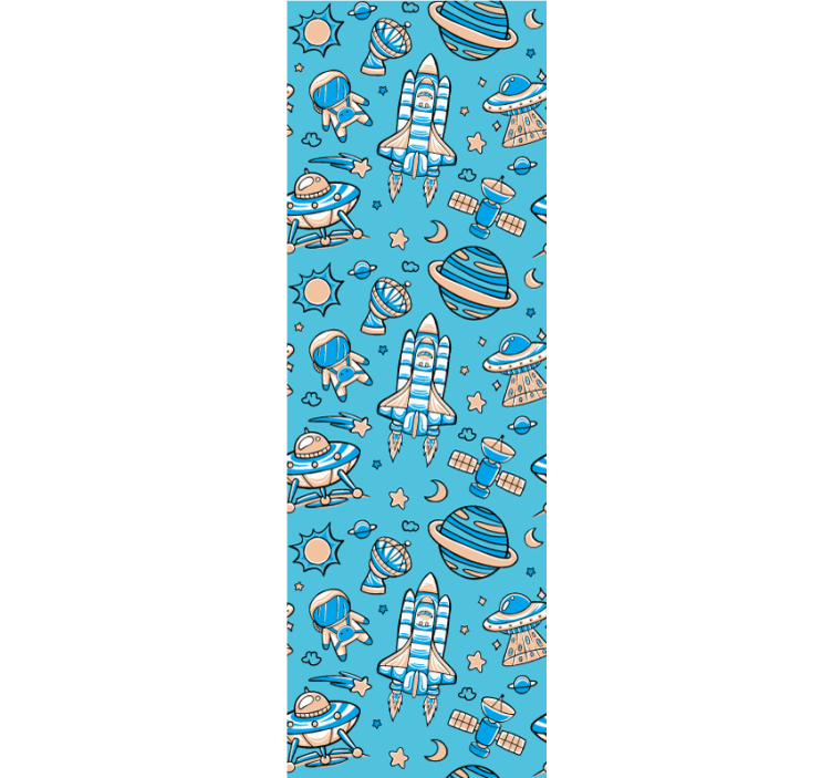 Rumskib start på en blå himmel børn tapet - TenStickers