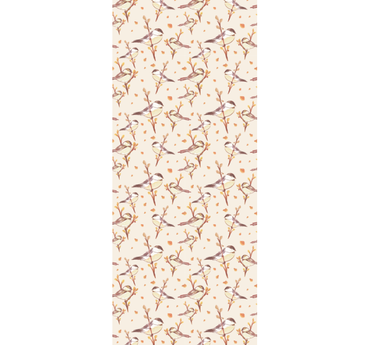 Blomstret ynde motiv blomster tapet - TenStickers