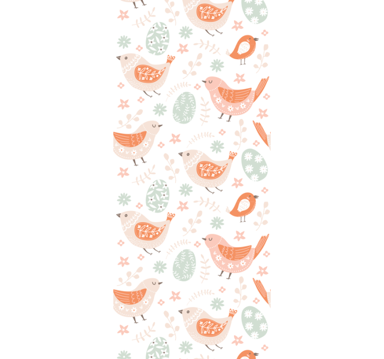 Fuglemotiv design dekorativt tapet - TenStickers