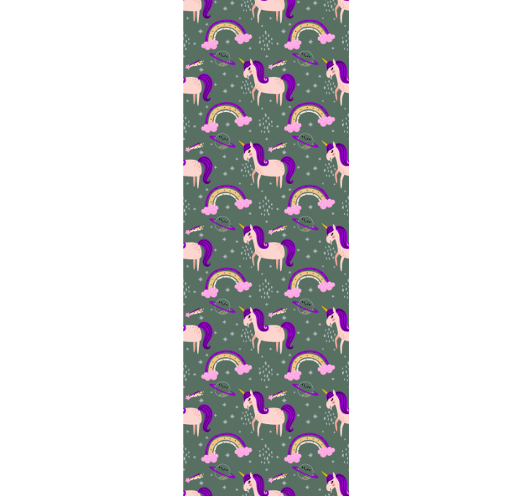 Mytiske væsner og farverige buer tapet med dyr - TenStickers