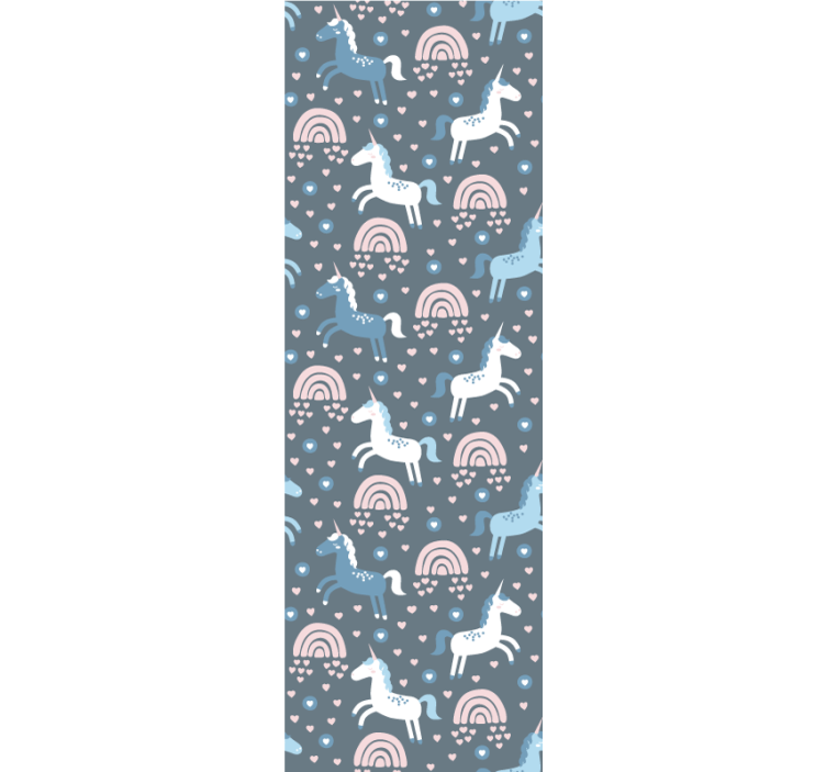 Giraf regnbuer motiv tapet med dyr - TenStickers