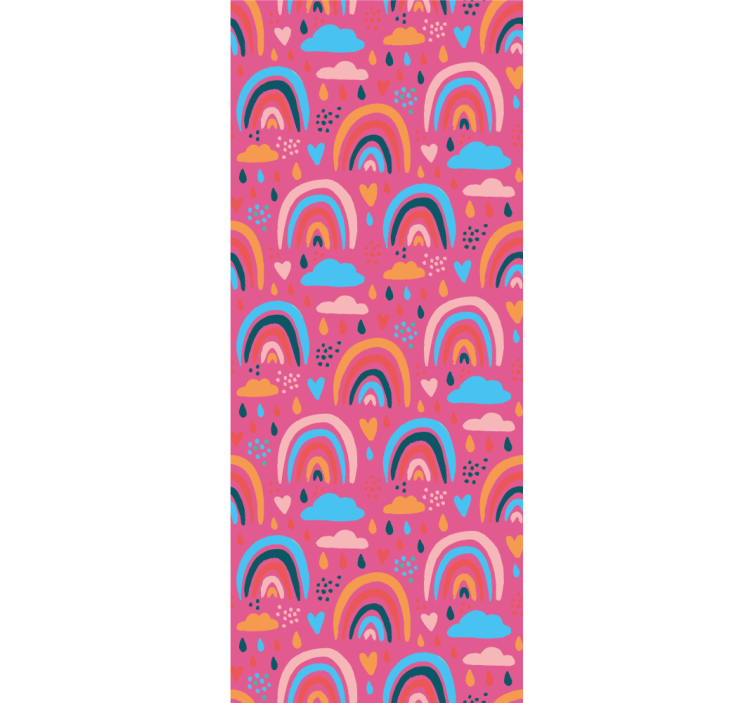 Legende regnbuemønstre tapet børneværelset - TenStickers