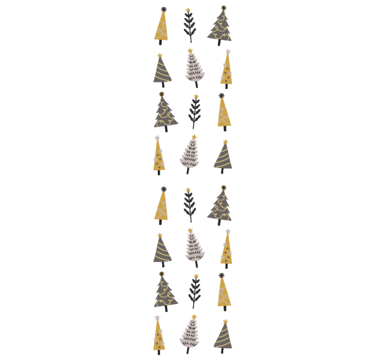 Ferie træ mønster juletapet - TenStickers