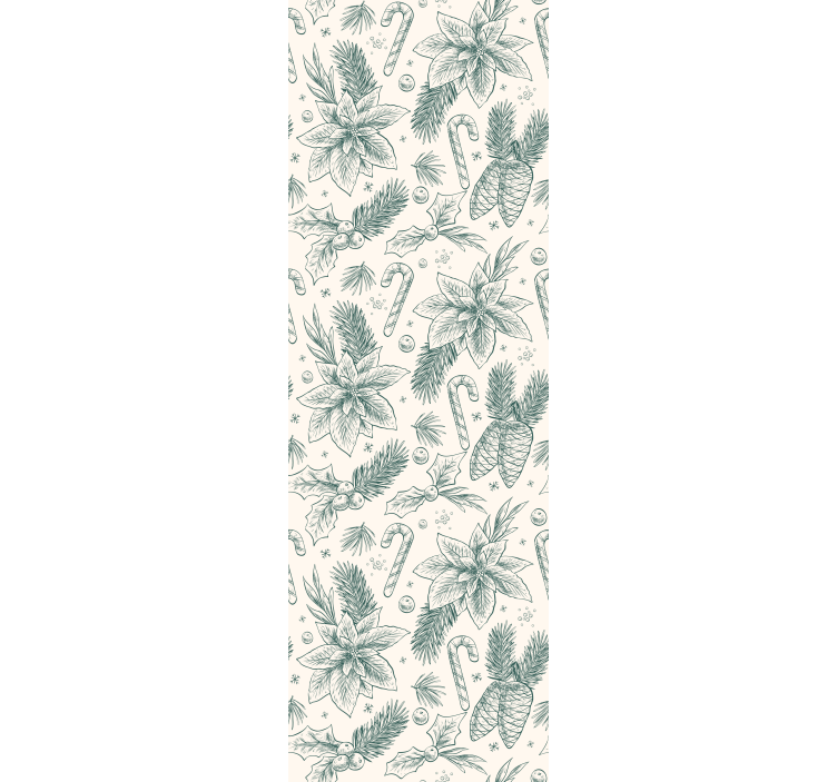 Ferie botanisk motiv juletapet - TenStickers