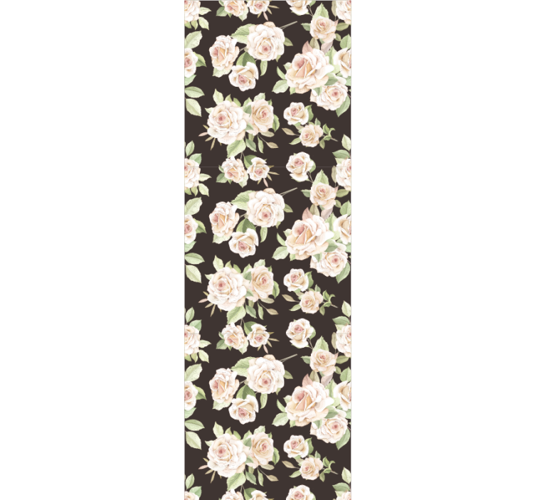Blomstrende roser blomster tapet - TenStickers