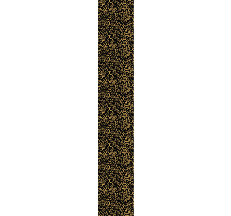 Gyldne blade over et grafit tapet - TenStickers