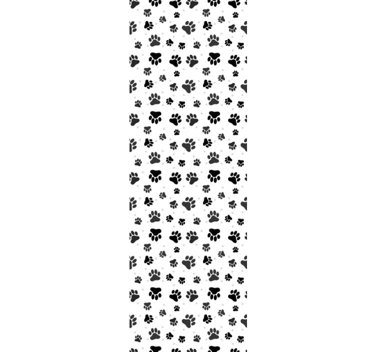 Sort kattepote mønster børnetapet - TenStickers