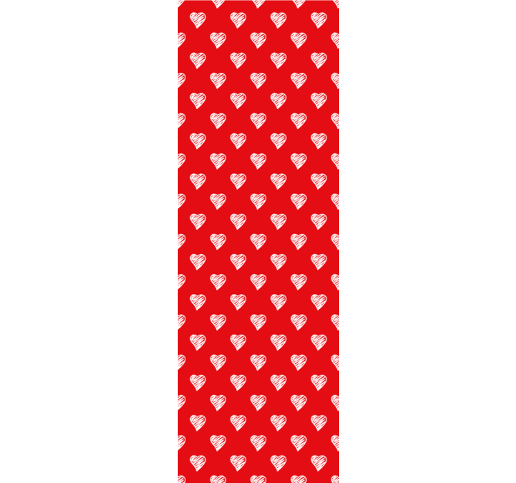 Hvide tegnede hjerter teenage tapet - TenStickers