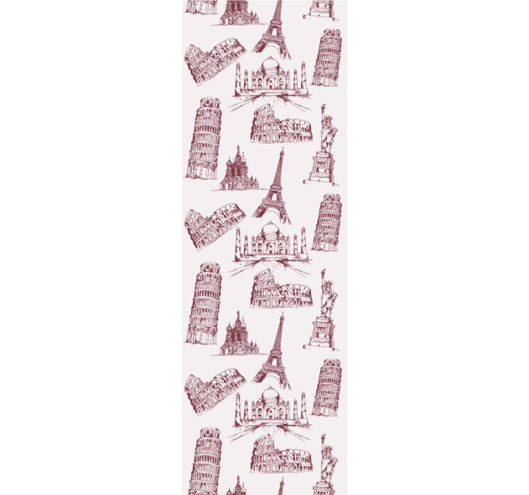 Ikoniske monumenter by tapet - TenStickers