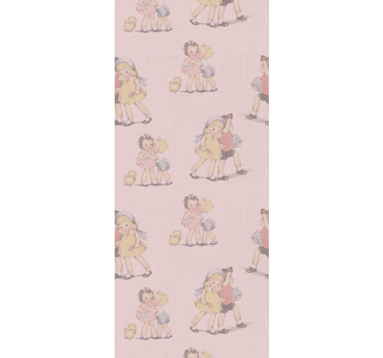 80'er mønster børn og blomster tapet - TenStickers