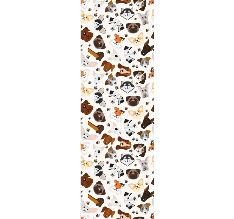 Legende hundeillustrationer tapet med hunde - TenStickers