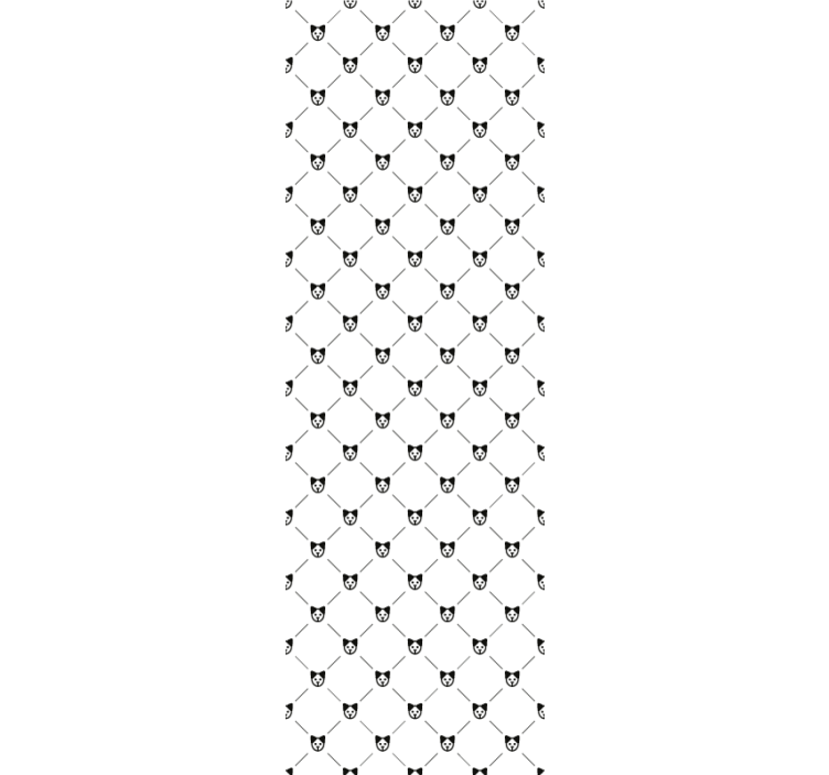 Kat silhuet mønster katte tapet - TenStickers