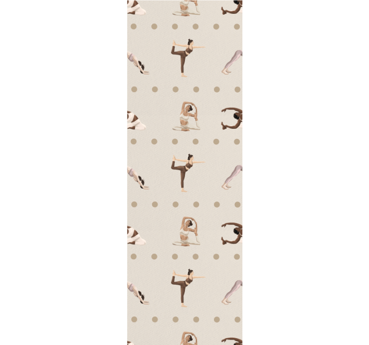 Forskellige yogastillinger tapet - TenStickers