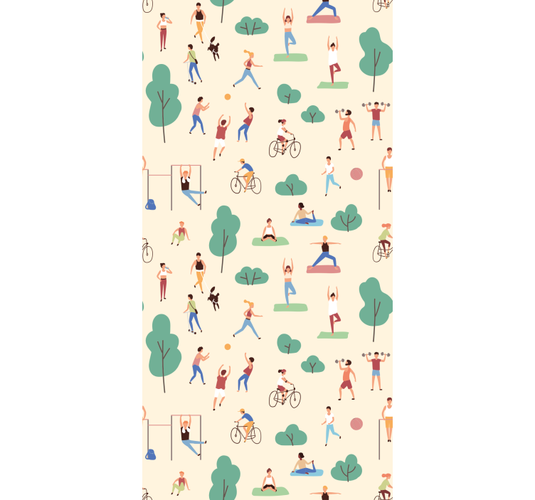 Udendørs aktiviteter natur tapet - TenStickers