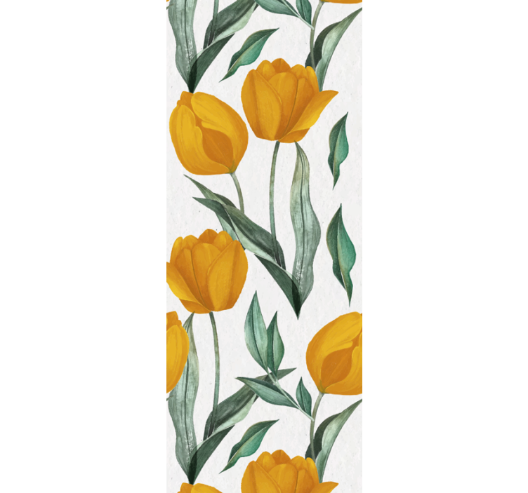 Tulipan blomstrer blomster tapet - TenStickers