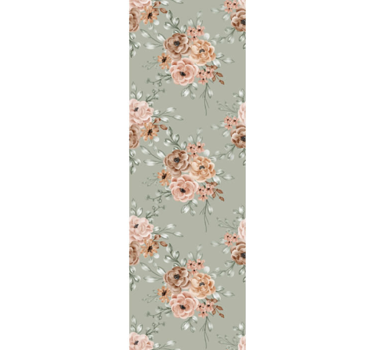 Elegante blomstrende roser blomster tapet - TenStickers