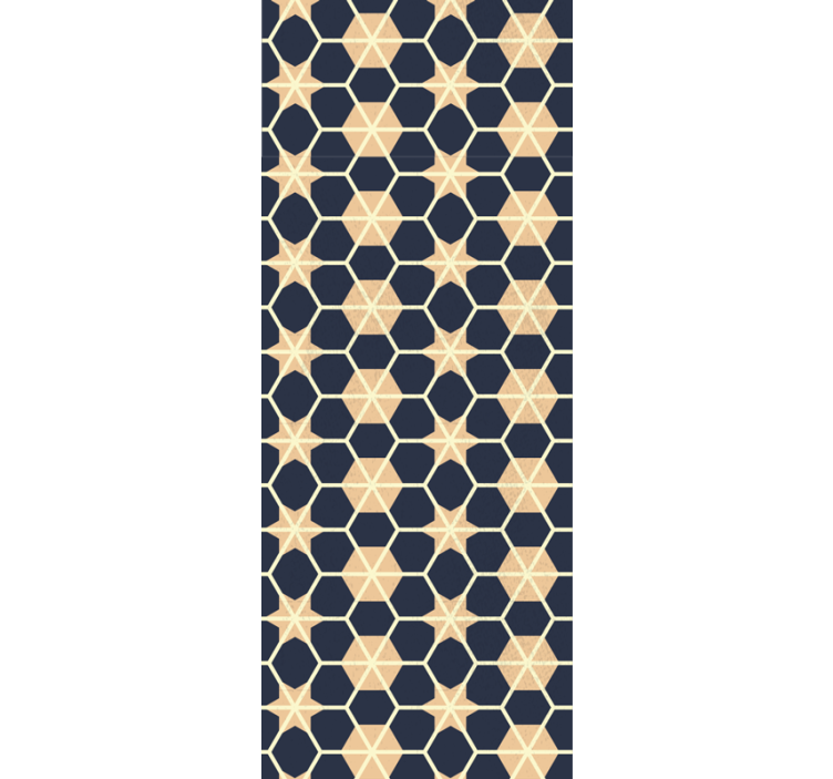 Sekskantet stjernemønster tapet i stuen - TenStickers