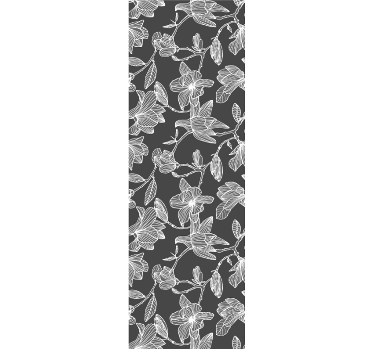 Brune blomstersammensætning blomster tapet - TenStickers