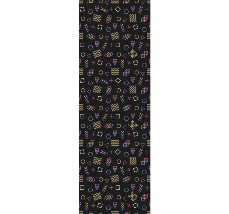 Retro mønster glæde geometrisk tapet - TenStickers