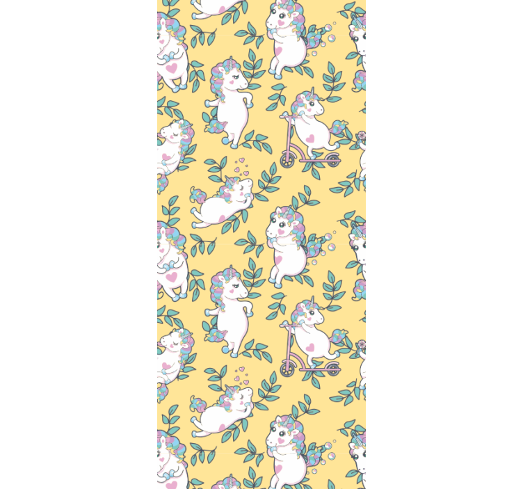 Enhjørninger leger tapet med dyr - TenStickers