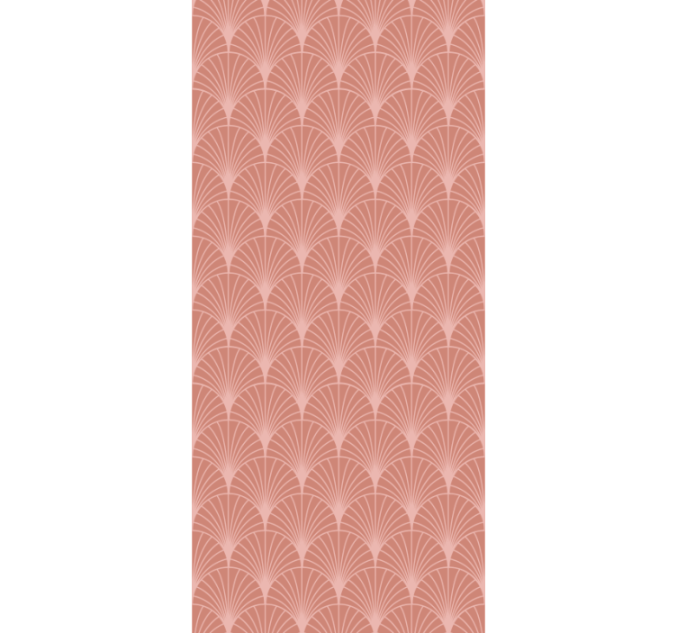 Rosa guld palmer kunst dekoration mønster tapet - TenStickers