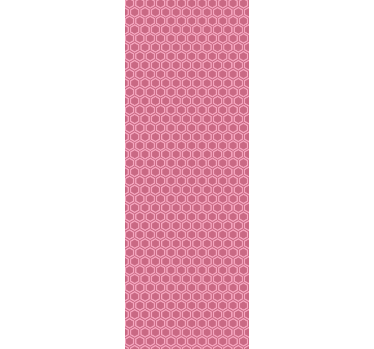 Lyserødt geometrisk sekskantet tapet - TenStickers