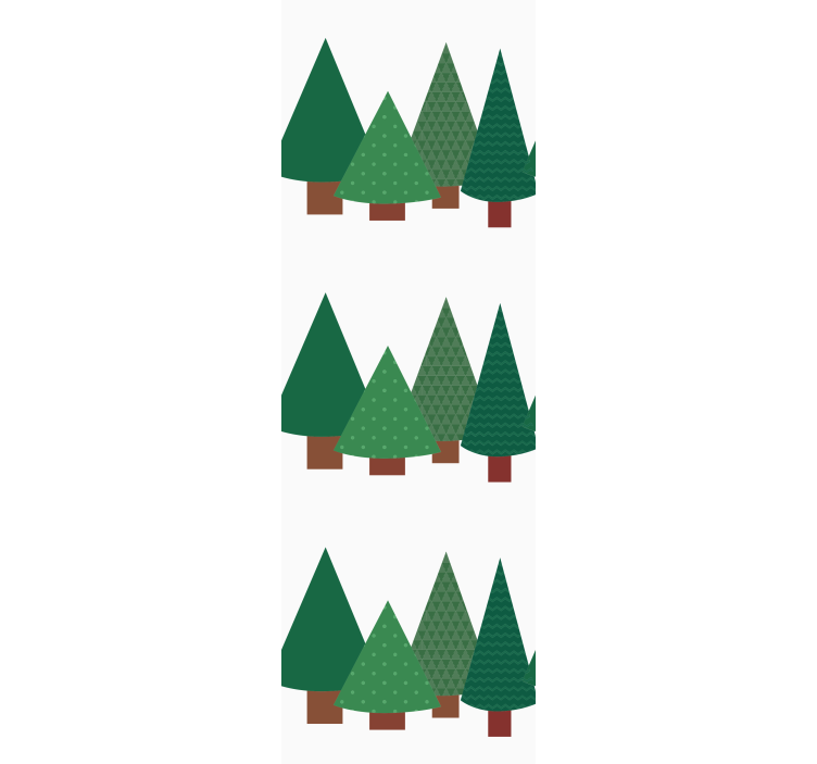 Fyrrekogle stedsegrønne planter juletapet - TenStickers