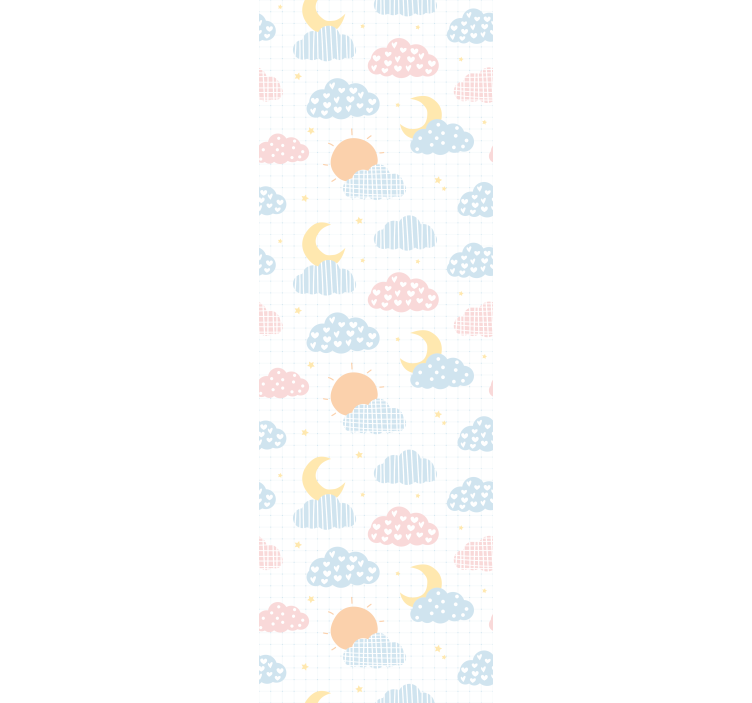 Overskyet himmel tema baby tapet - TenStickers