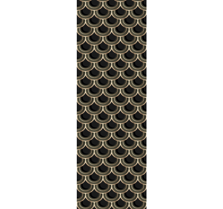 Art deco blå guld moderne tapet - TenStickers