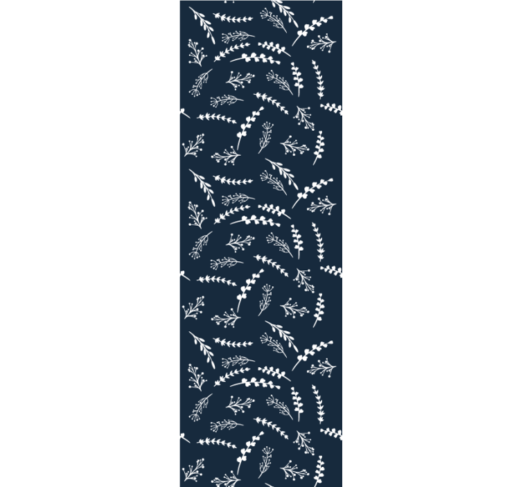 Delikat blåt mønster tapet blade - TenStickers