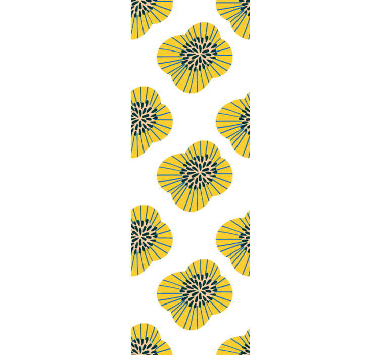 Stilfuldt blomstermønster blomster tapet - TenStickers