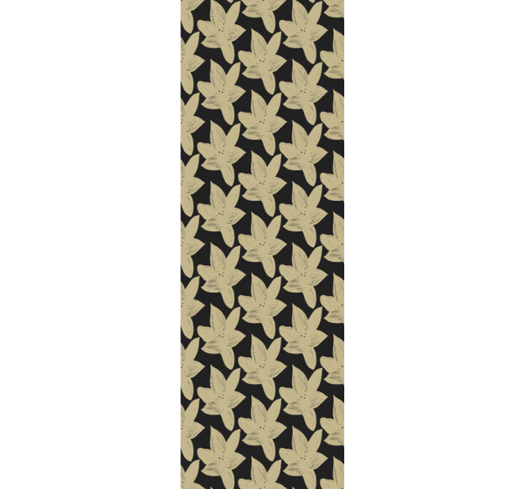 Elegante blomsterblade tapet til badeværelse - TenStickers