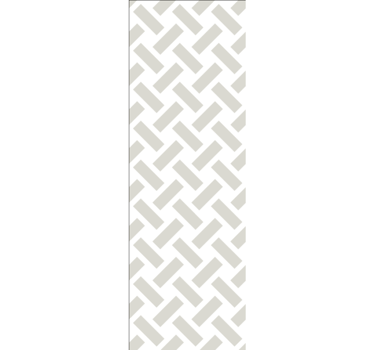 Geometrisk hvidt kvadratisk tapet - TenStickers