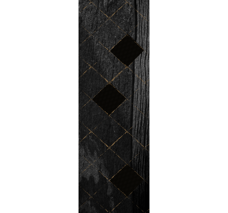 Sort elegant mønster flise tapet - TenStickers